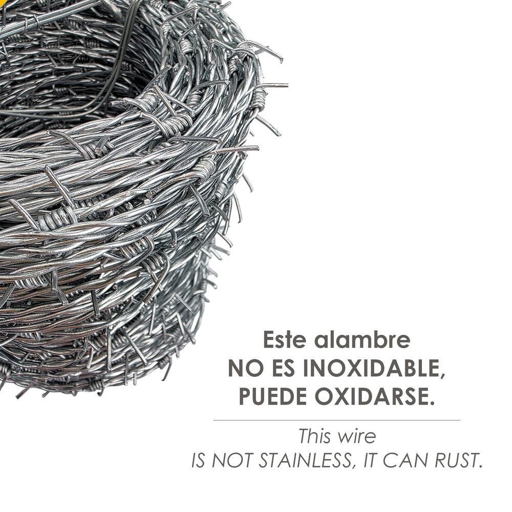 Alambre espino galvanizado 100 metros 4/12