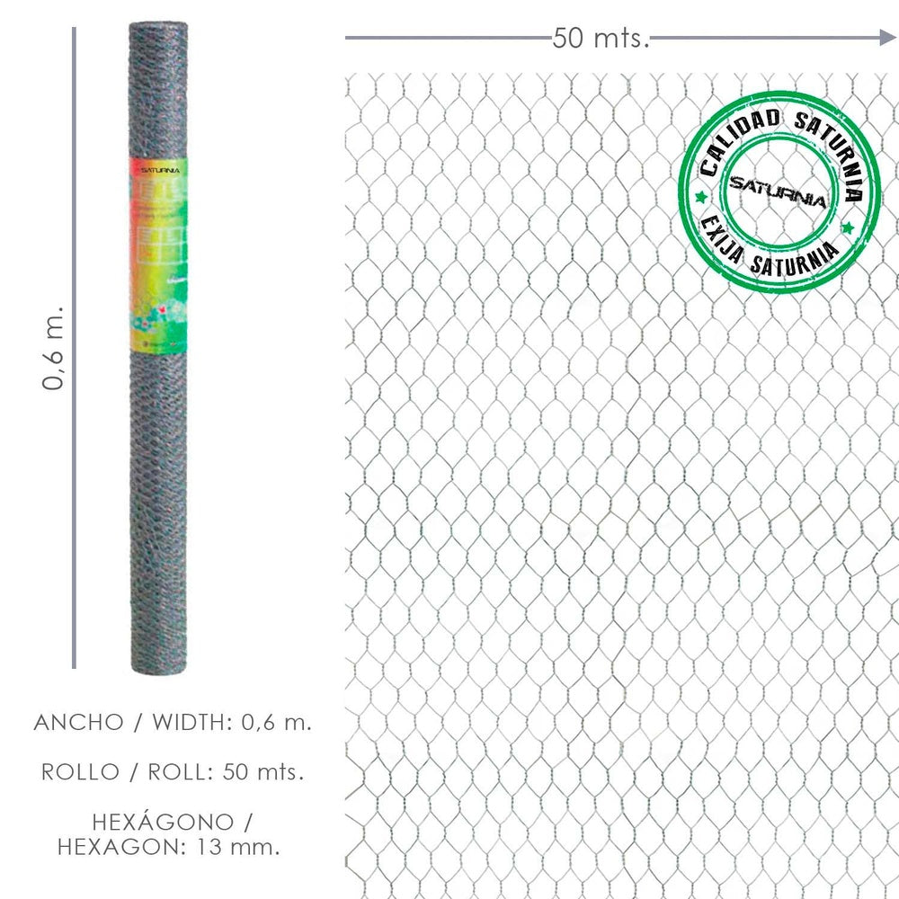 Triple twist netting 13/ 60 cm roll 50 meters domestic use
