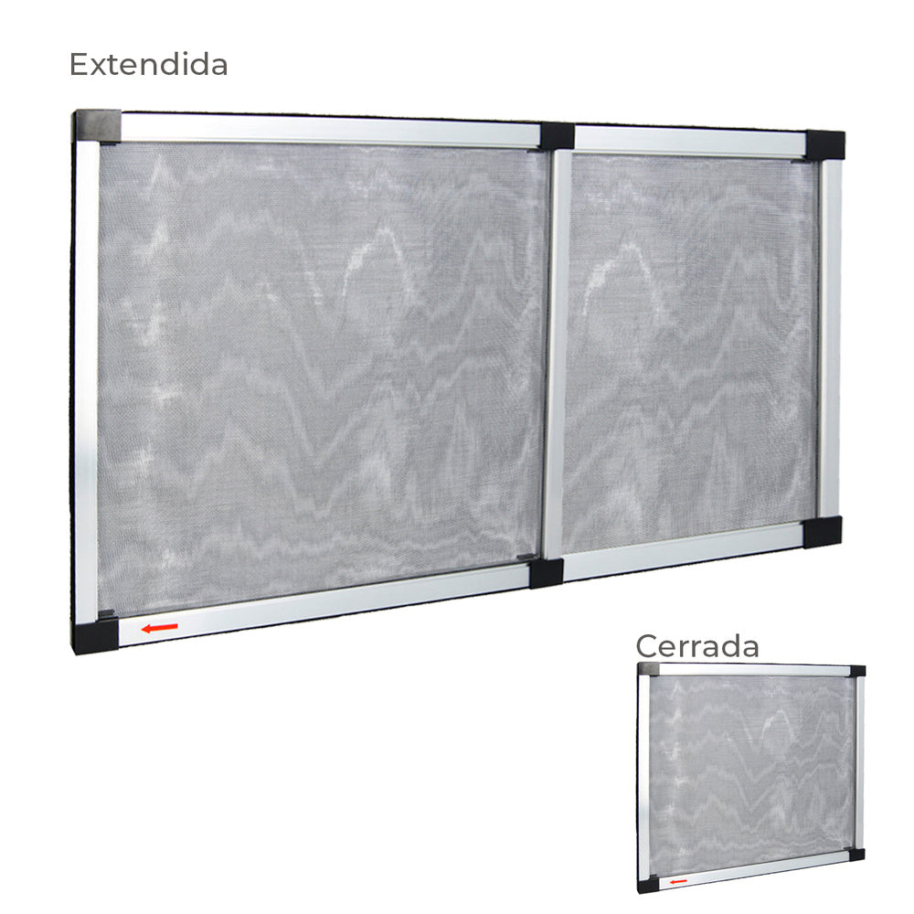 Mosquitera extensible marco aluminio 50 x 75/142 cm.