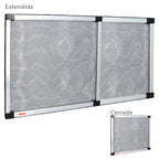 Mosquitera extensible marco aluminio 75 x 100/192 cm. Kit mosquitos, mosquitera ajustable, mosquitera universal
