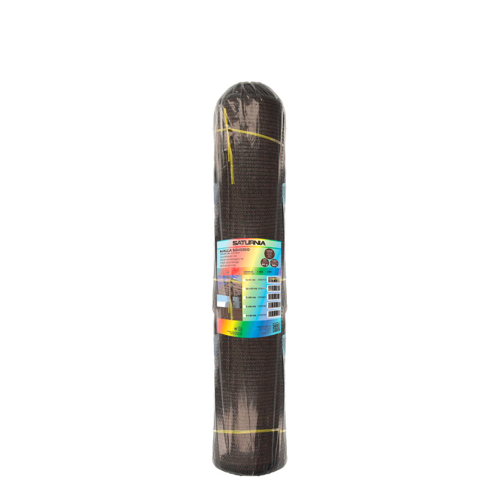 Rolo de tela de sombreamento 2 x 50 metros, reduz a radiação, protege o jardim e o terraço, regula a temperatura, cor castanha