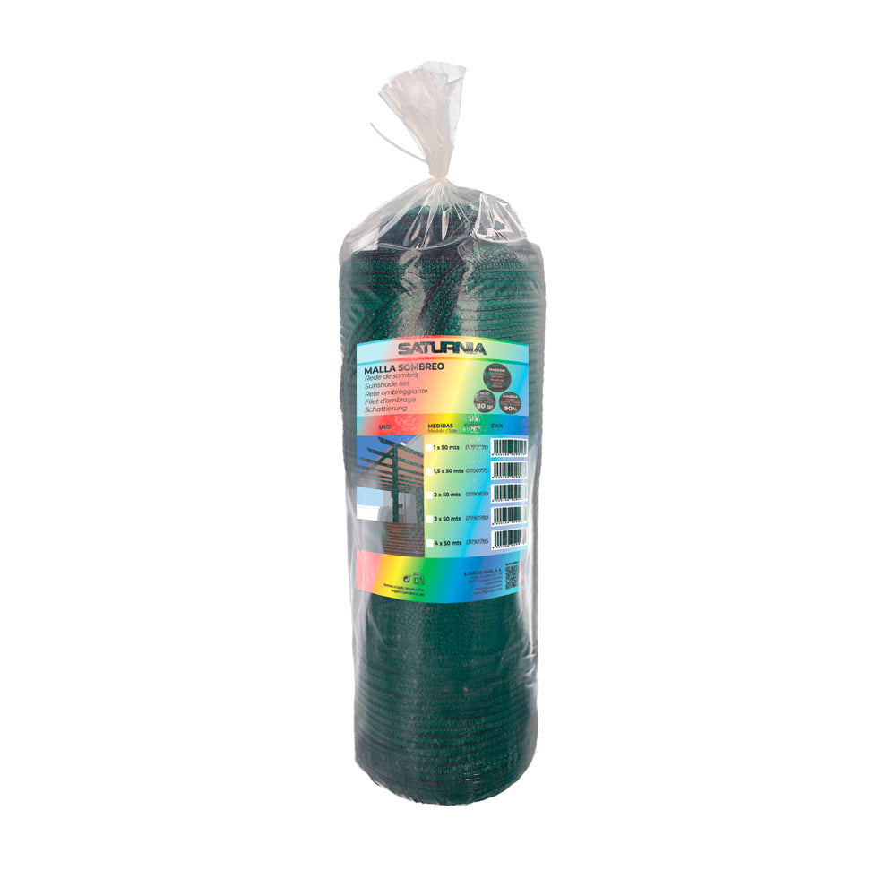 Rolo de tela de sombreamento 1 x 50 metros, reduz a radiação, protege o jardim e o terraço, regula a temperatura, cor verde claro