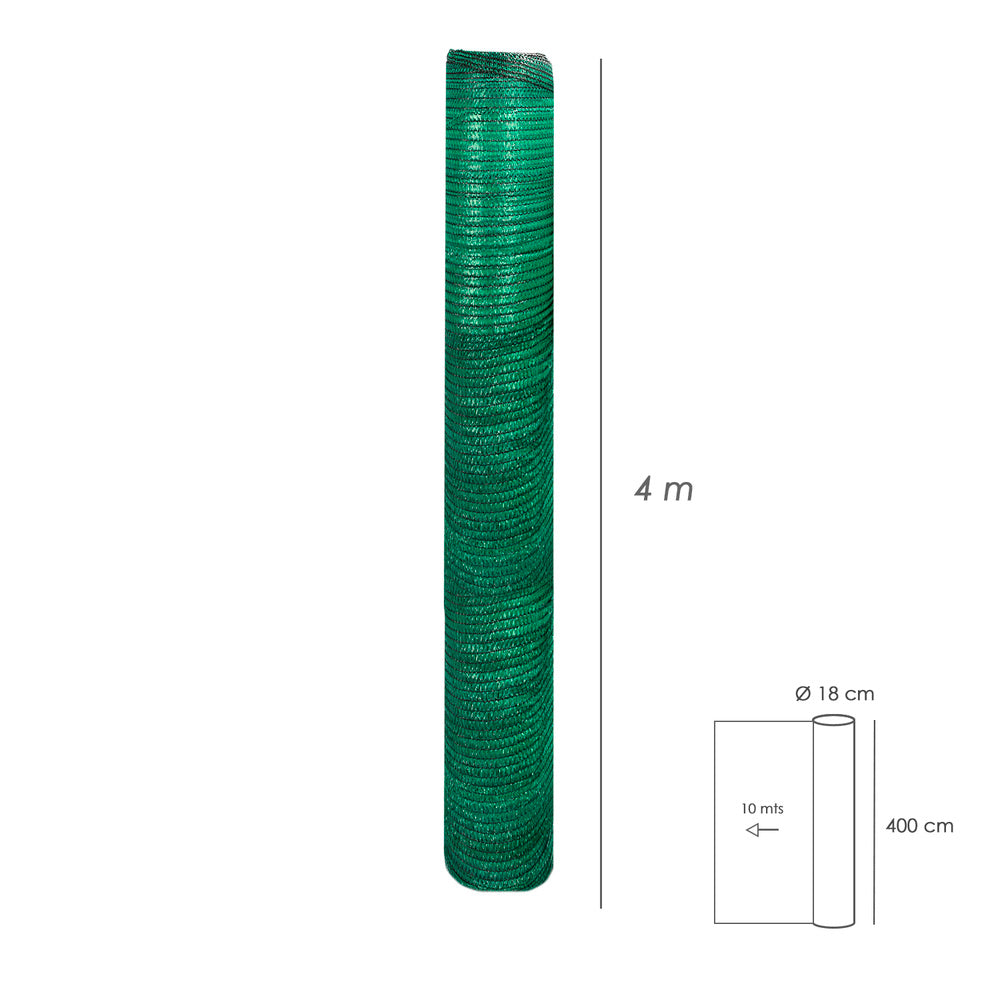 Rolo de tela de sombreamento 4 x 50 metros, reduz a radiação, protege o jardim e o terraço, regula a temperatura, cor verde claro