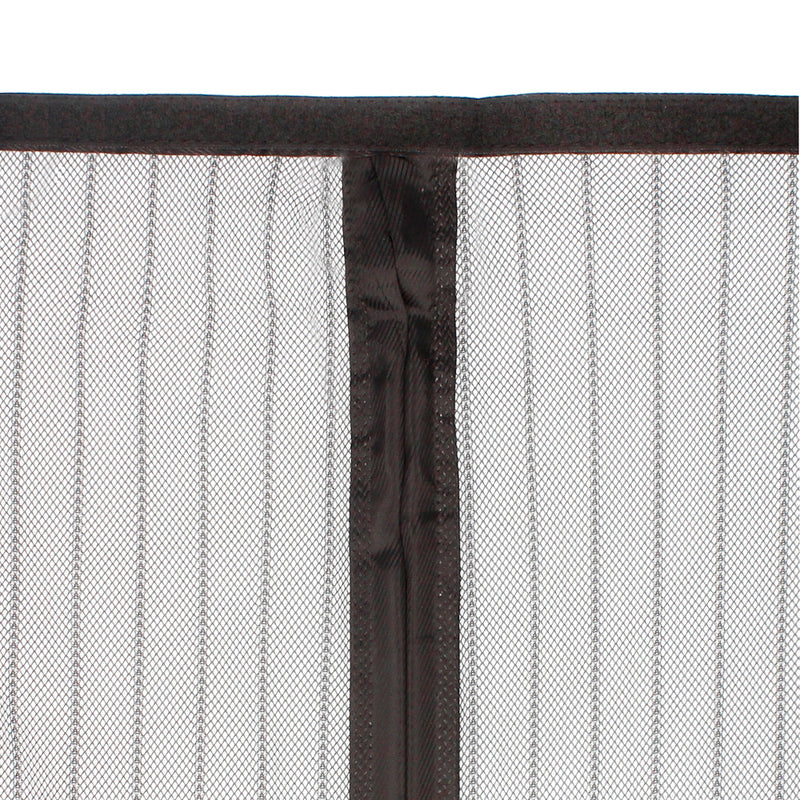 Cortina mosquitera para puertas con cierre central magnetico automático 120 x 240 (alt.) cm. color negro