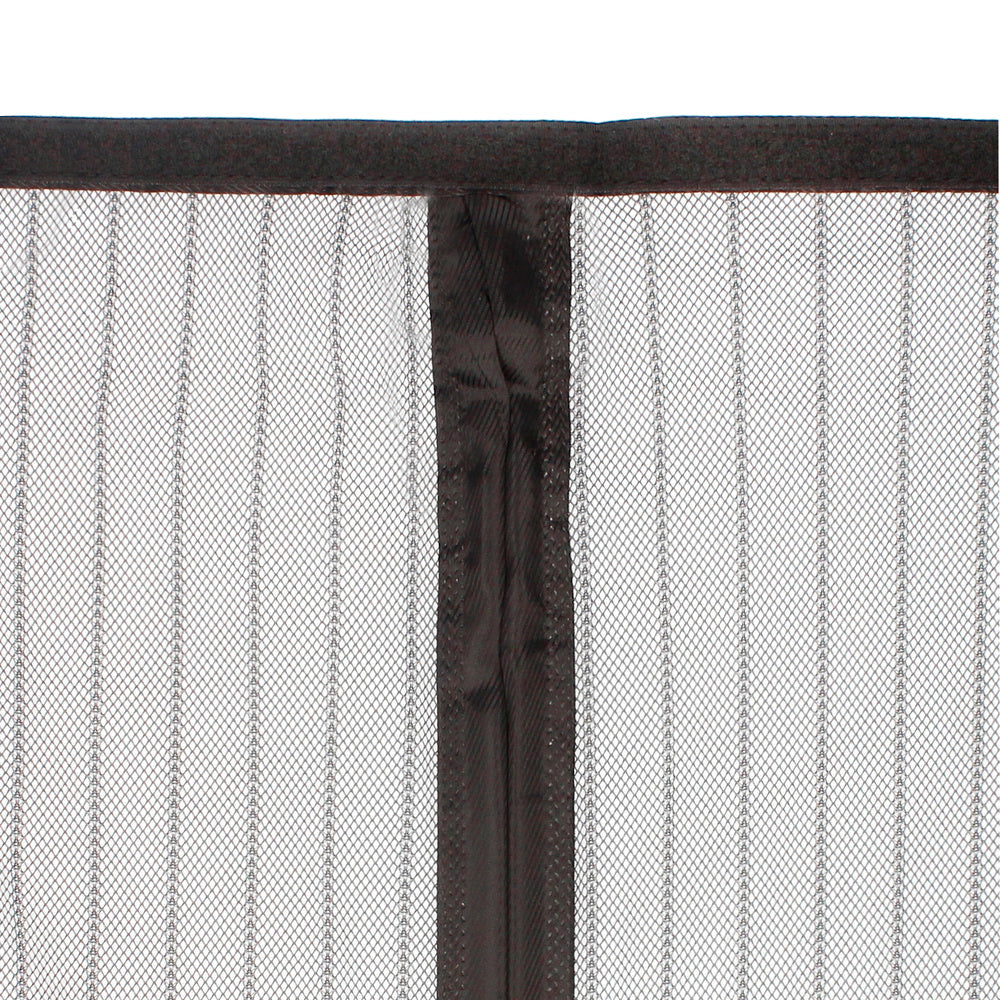 Cortina mosquitera para puertas con cierre central magnetico automatico 120 x 240 (alt.) cm color negro.