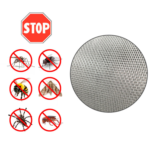 Tela mosquitera aluminio 18x14 ancho 60 cm. rollo 30 metros. malla mosquitera aluminio anti mosquitos, antimoscas,