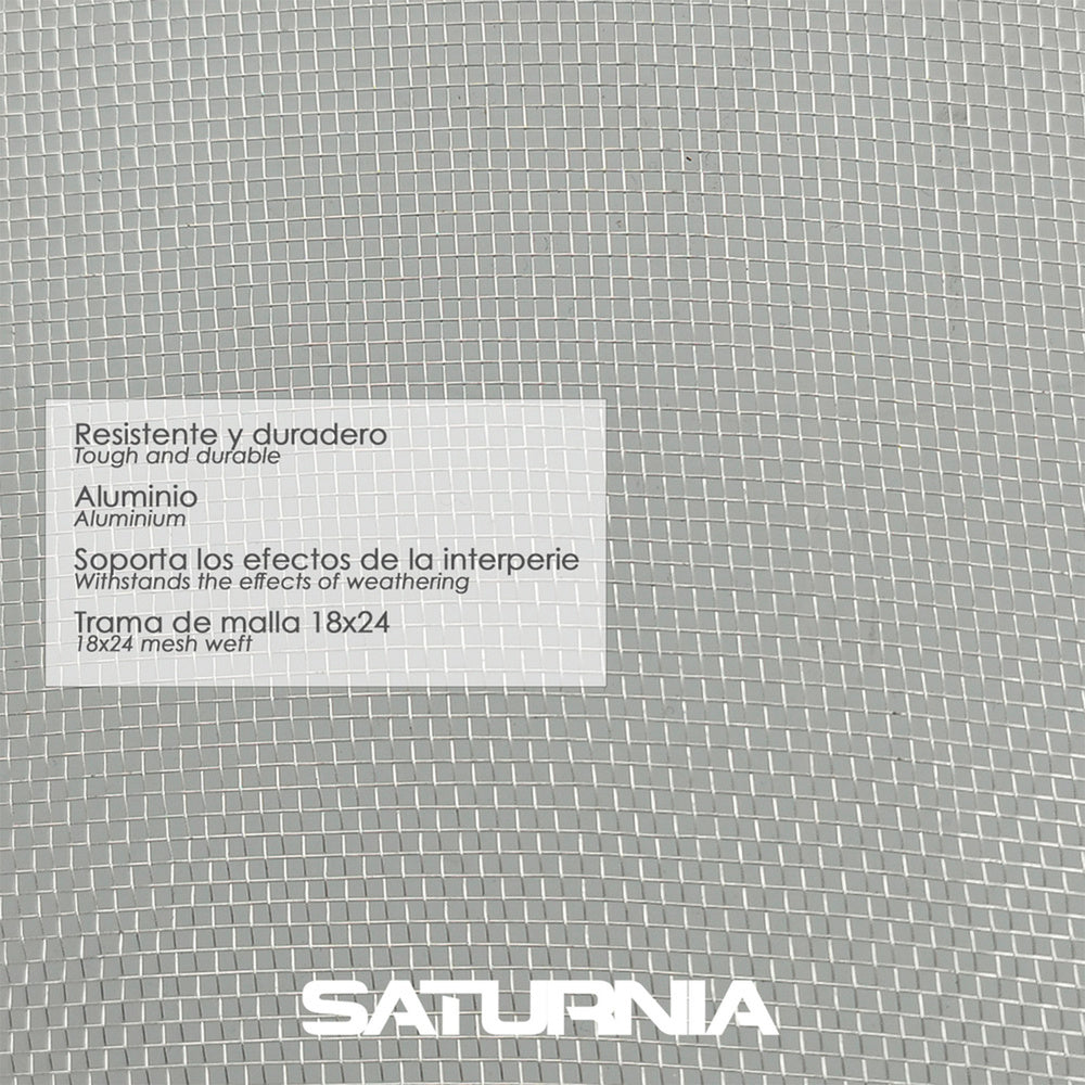 Tela mosquitera aluminio 18x14/100  rollo 30 metros