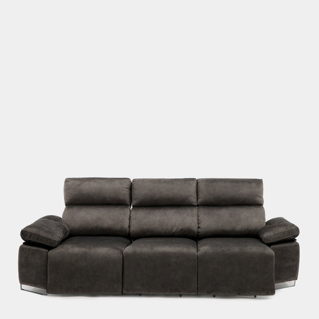 Sofá chaiselongue 3 plazas gris confort diario para el salón