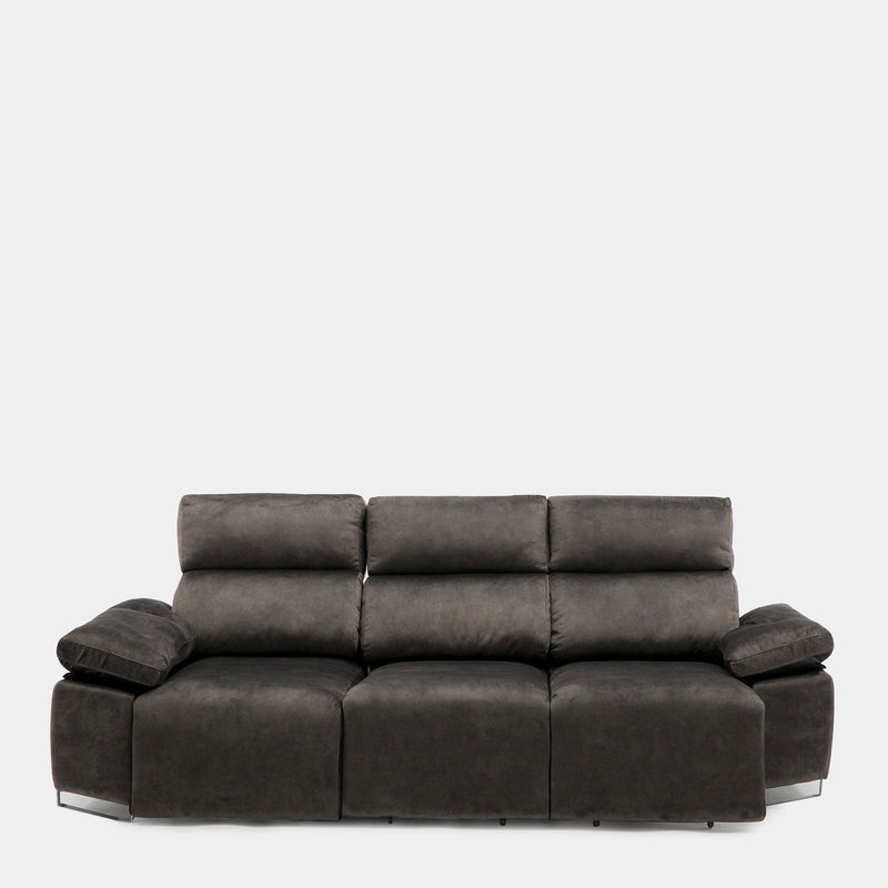Sofá chaiselongue 3 plazas gris confort diario para el salón