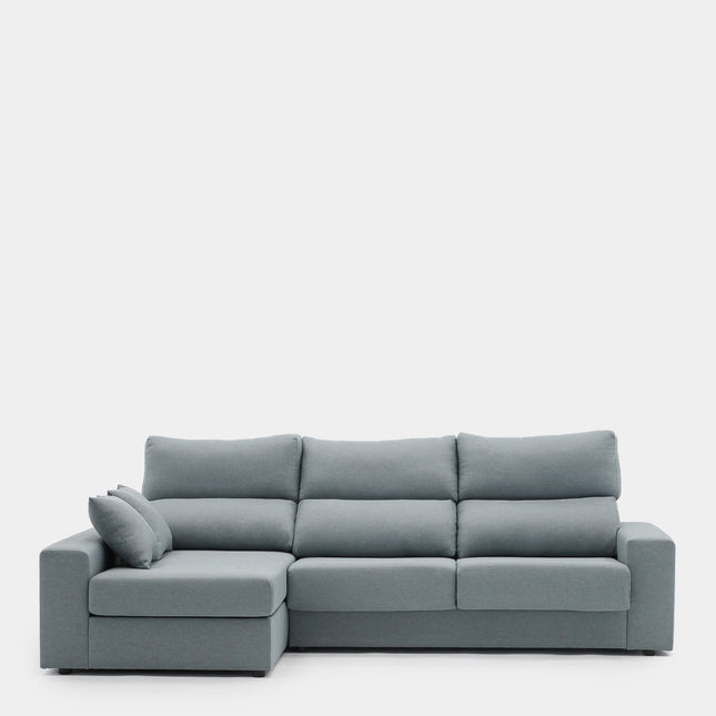 Sofá chaiselongue turquesa en liquidación precio imbatible