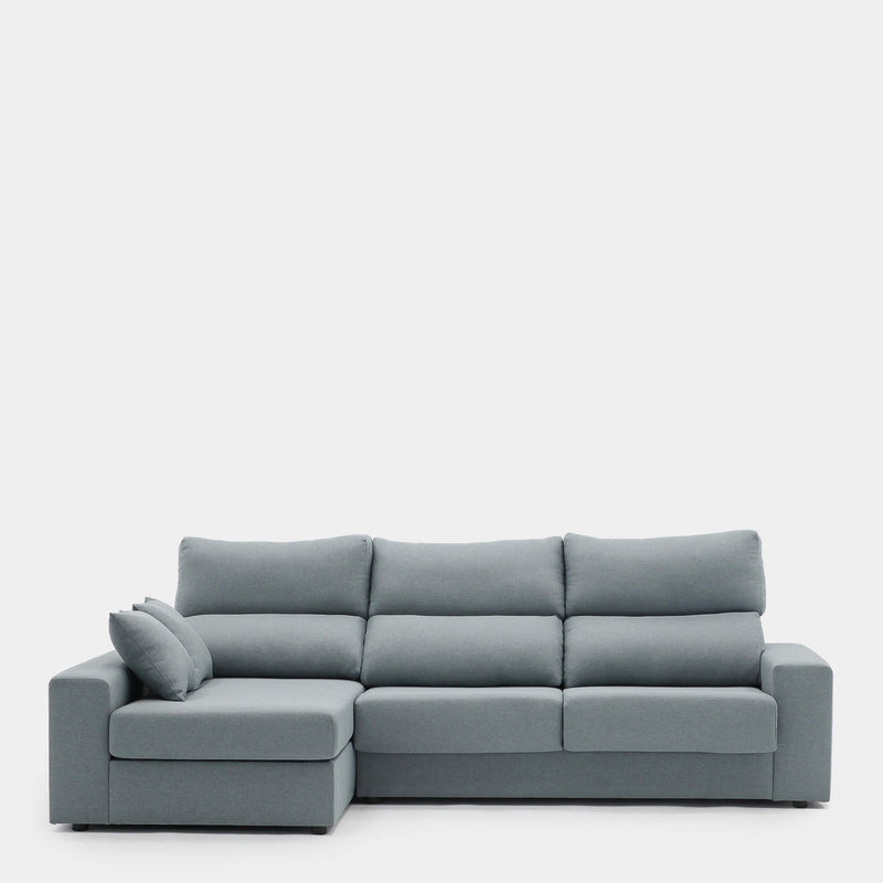 Sofá chaiselongue turquesa en liquidación precio imbatible