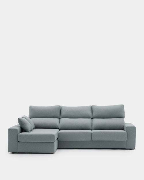 Sofá chaise longue turquesa em promoção por um preço imbatível.