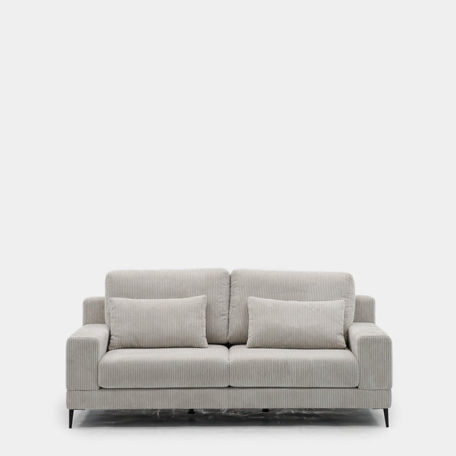 Sofá 3 plazas | beige antimanchas con puf incluido