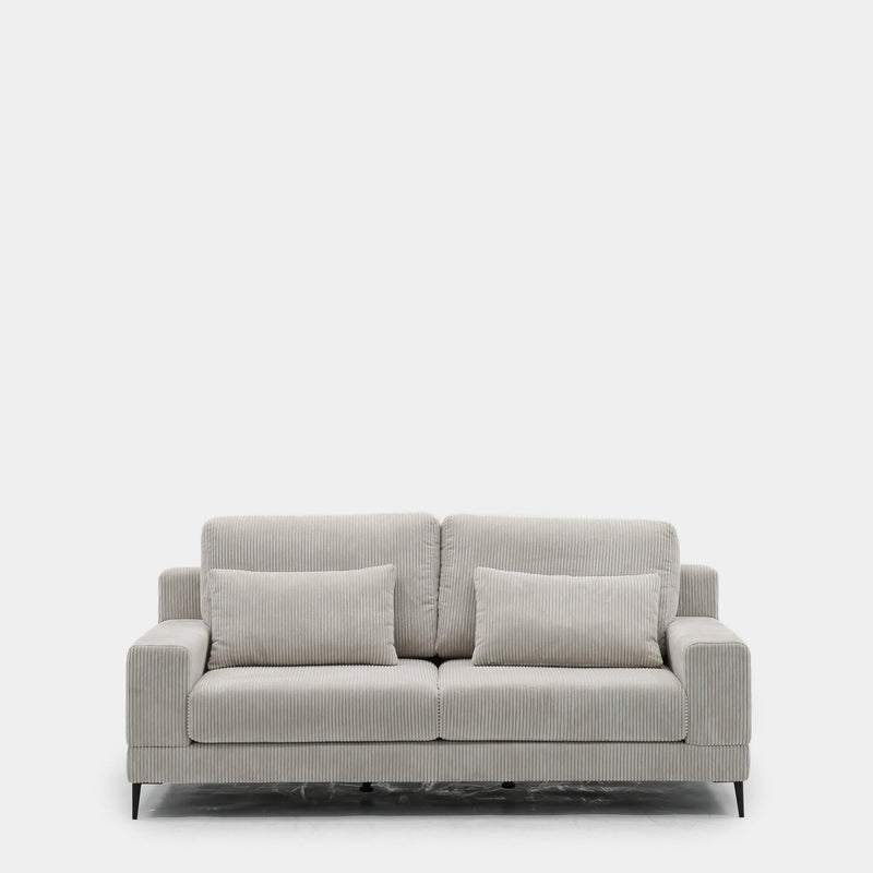 Sofá 3 plazas | beige antimanchas con puf incluido