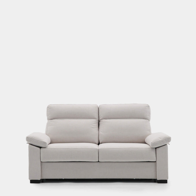 Sofá cama con apertura italiana y tapizado beige | 3 plazas