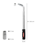 Llave extensible para rueda de coche 17x19 mm llave cruz, llave telescópica neumáticos,