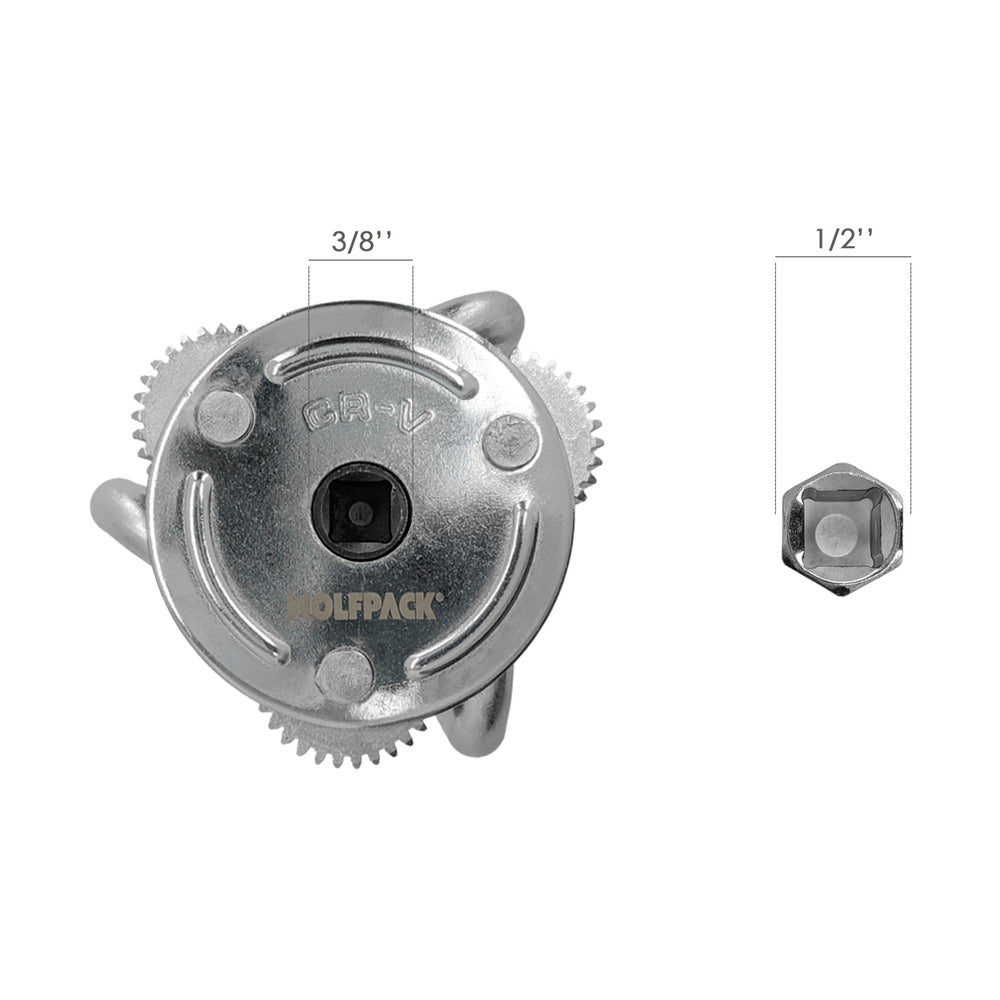 Llave filtro aceite araña universal ø 8 a ø 13,5 cm llave filtro 3 garras, llave filtro universal, llave filtro coche / moto