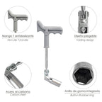 Llave bujías articulada 16 mm con mango t