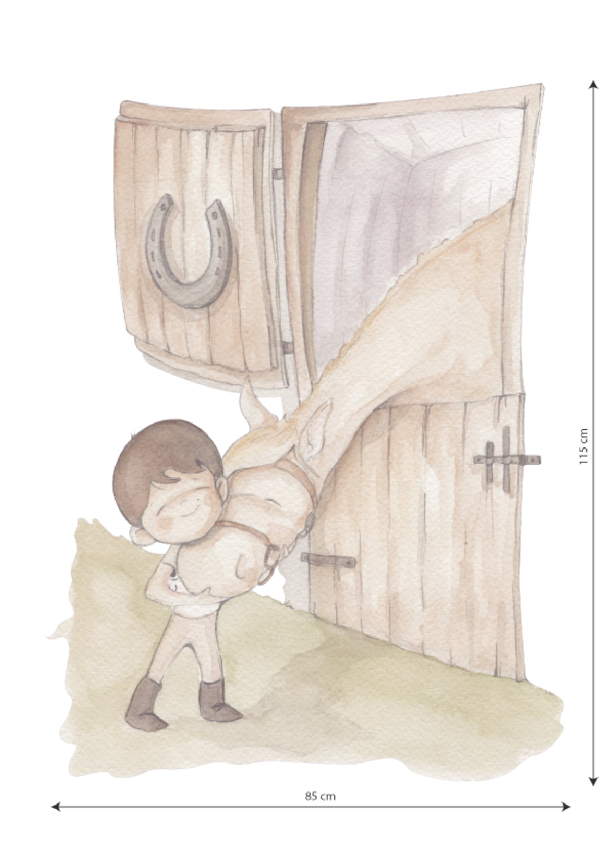 Vinilo decorativo infantil con caballos | Love Horse Boy