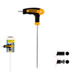 Llave allen con bola mango bimaterial "soft touch" forma t 4,0 mm acero cromo vanadio, destornillador allen, llave hexagonal