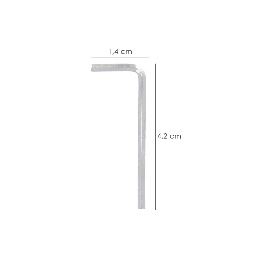 Llave allen standar acero cromo vanadio profesional 1,5 mm llave hexagonal, llave allen taller mecánica, llave allen bricolaje