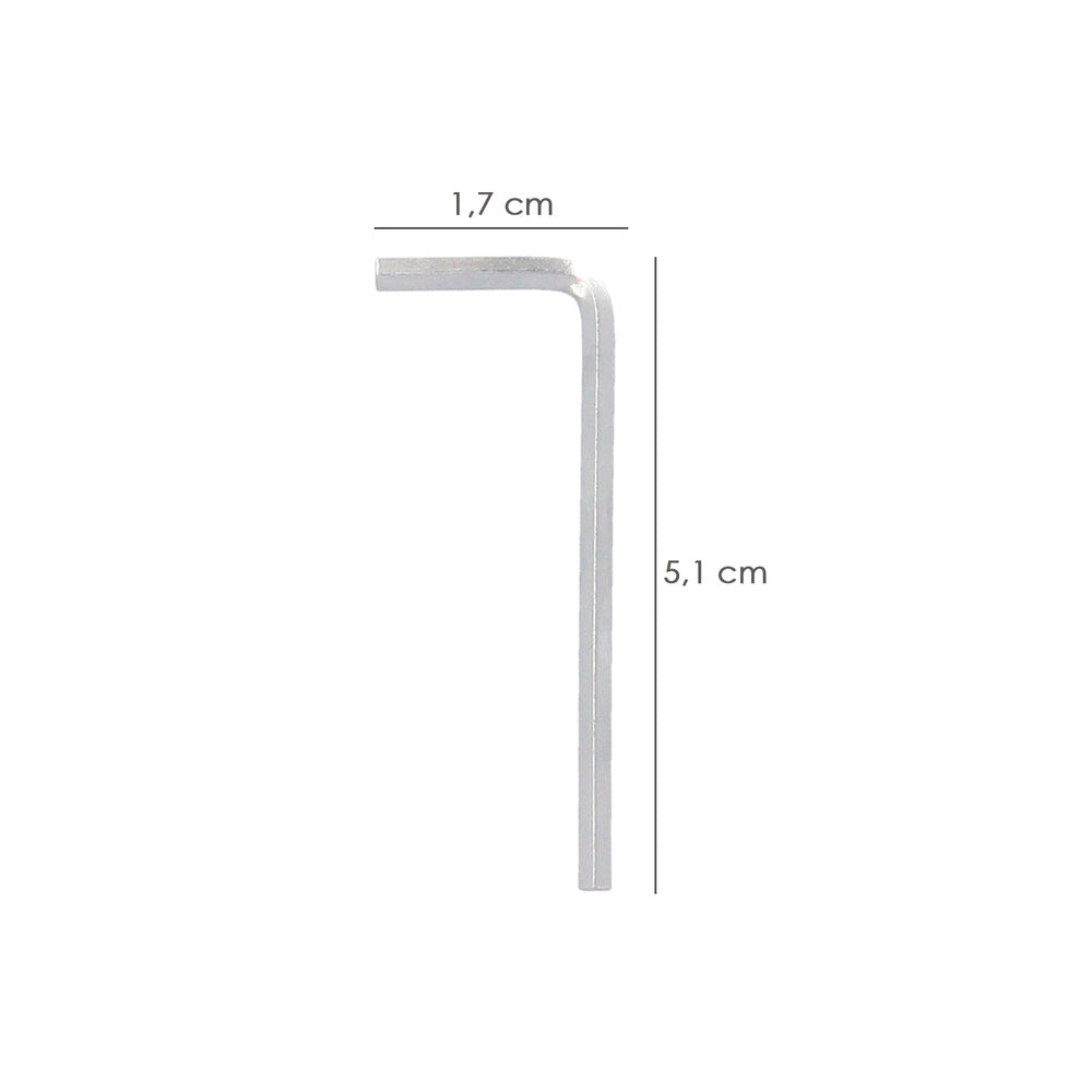 Llave allen standar acero cromo vanadio profesional 2,0 mm llave hexagonal, llave allen taller mecánica, llave allen bricolaje