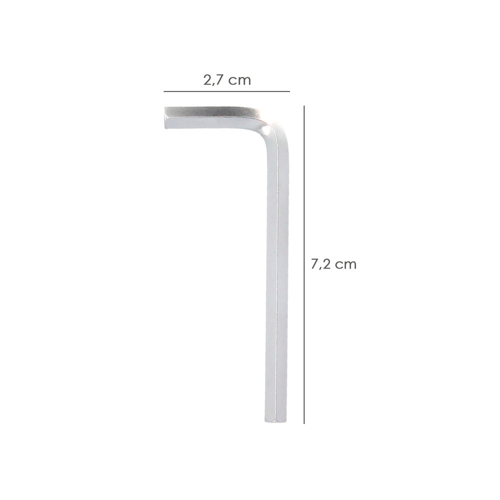 Llave allen standar acero cromo vanadio profesional 4,5 mm llave hexagonal, llave allen taller mecánica, llave allen bricolaje