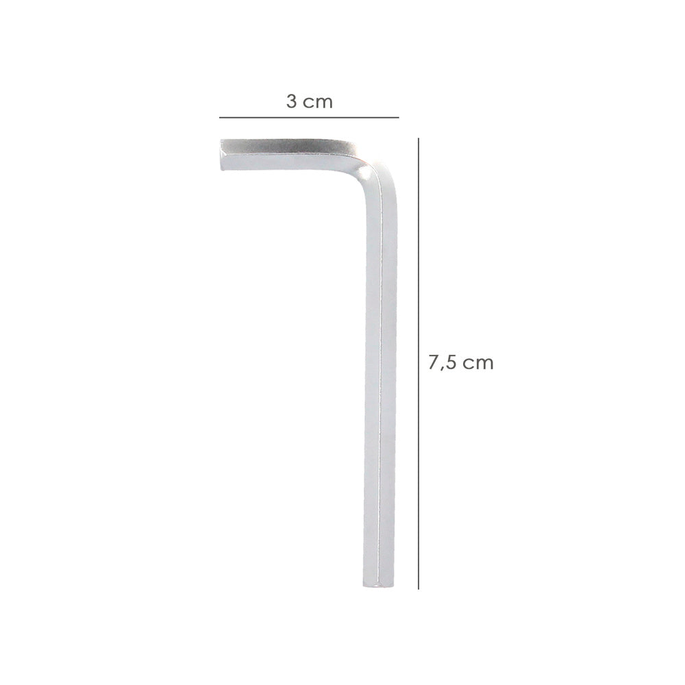 Llave allen standar acero cromo vanadio profesional 5,0 mm llave hexagonal, llave allen taller mecánica, llave allen bricolaje