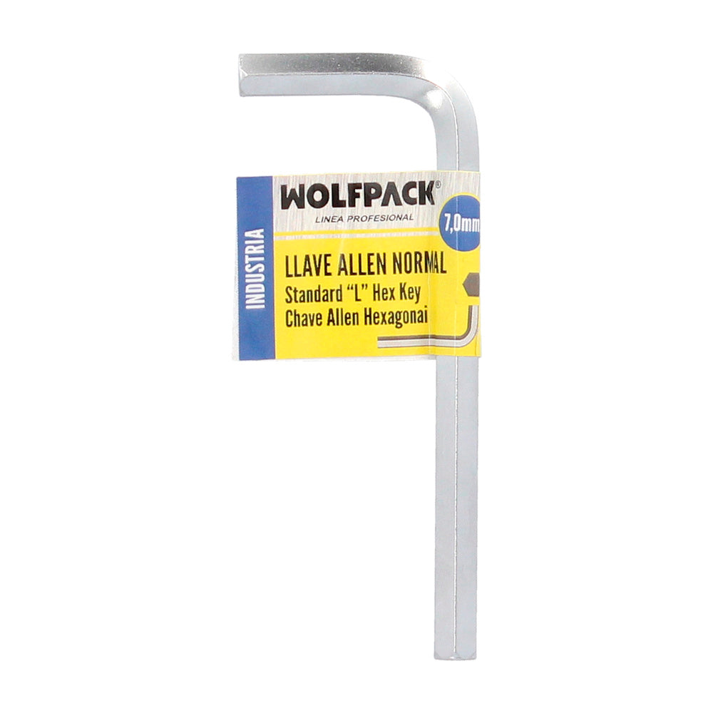 Llave allen standar acero cromo vanadio profesional 7,0 mm llave hexagonal, llave allen taller mecánica, llave allen bricolaje