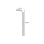 Llave allen larga acero cromo vanadio profesional 1,5 mm llave hexagonal, llave allen taller mecánica, llave allen bricolaje
