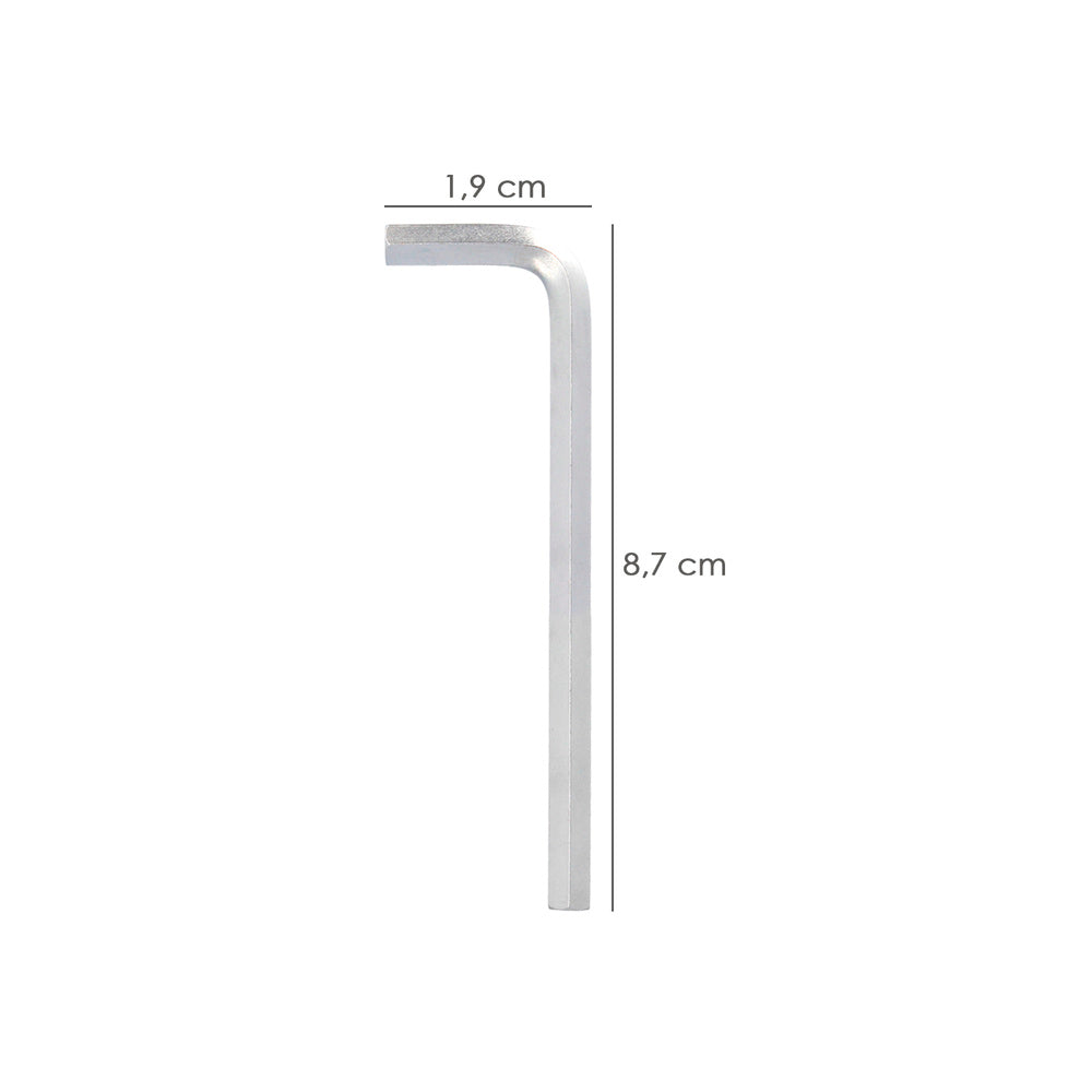 Llave allen larga acero cromo vanadio profesional 2,5 mm llave hexagonal, llave allen taller mecánica, llave allen bricolaje