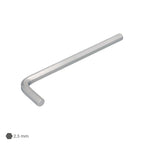 Llave allen larga acero cromo vanadio profesional 2,5 mm llave hexagonal, llave allen taller mecánica, llave allen bricolaje