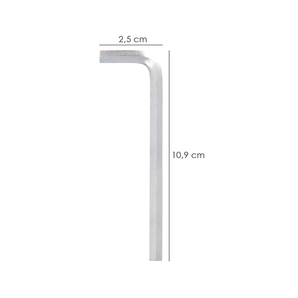 Llave allen larga acero cromo vanadio profesional 4,5 mm llave hexagonal, llave allen taller mecánica, llave allen bricolaje