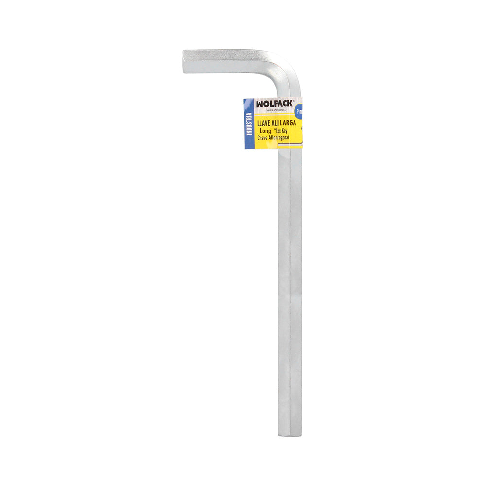 Llave allen larga acero cromo vanadio profesional 9,0 mm llave hexagonal, llave allen taller mecánica, llave allen bricolaje
