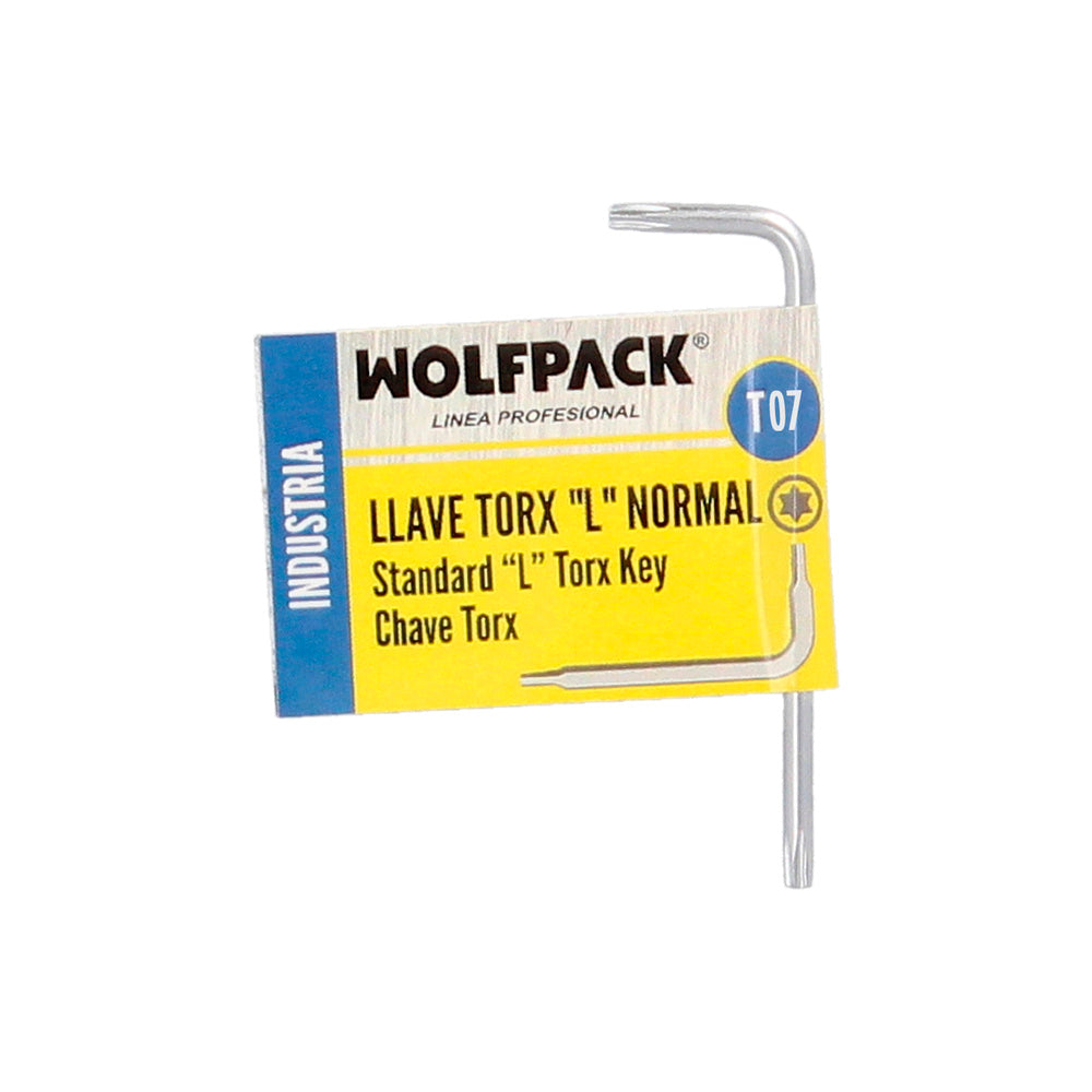 Llave torx standar acero cromo vanadio profesional t07 mm llave estrella, llave allen estrella