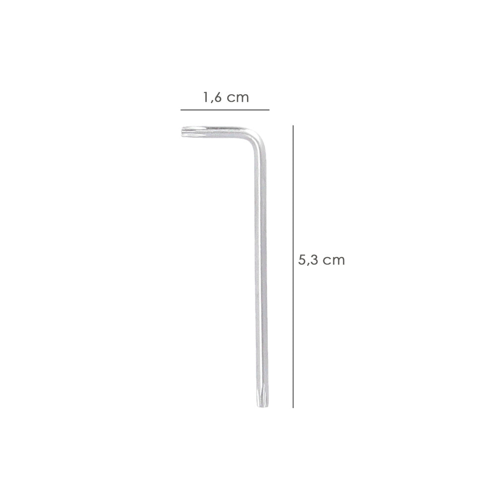 Llave torx standar acero cromo vanadio profesional t08 mm llave estrella, llave allen estrella