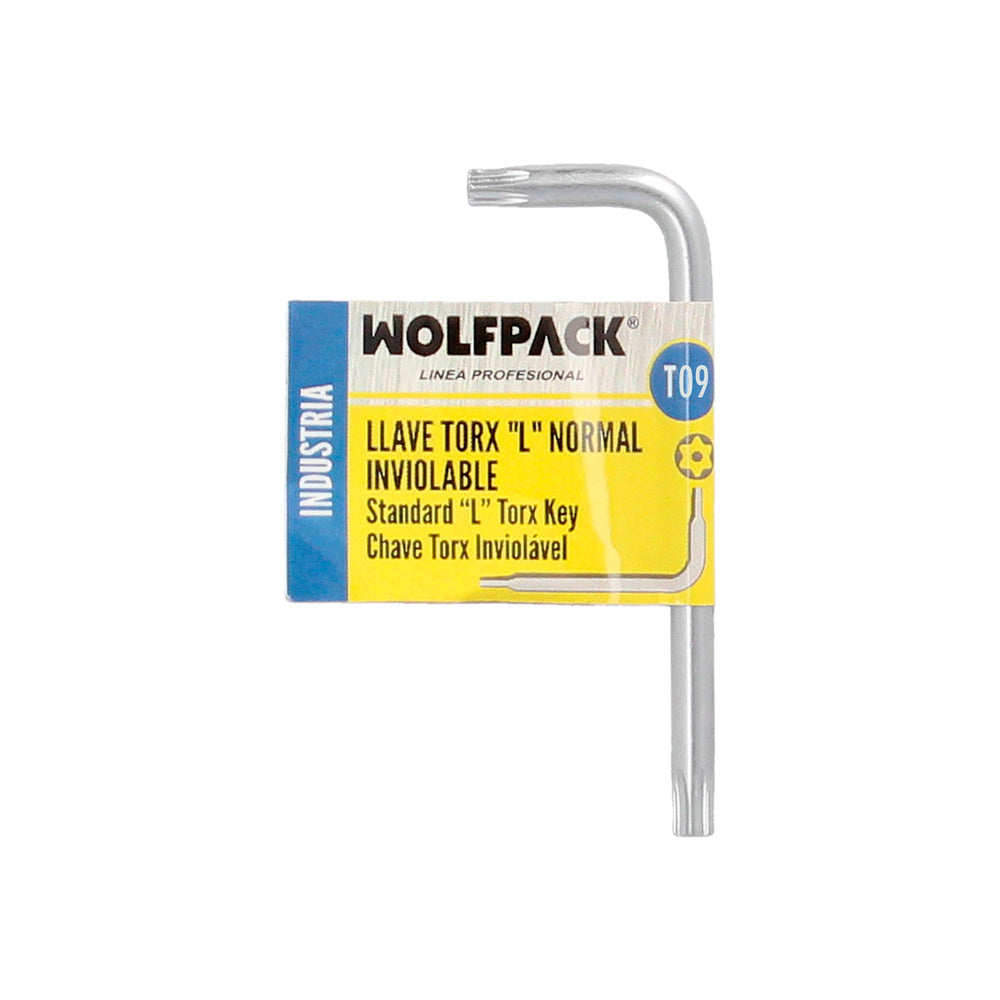 Llave torx inviolable standar acero cromo vanadio profesional t09 mm llave estrella, llave allen estrella