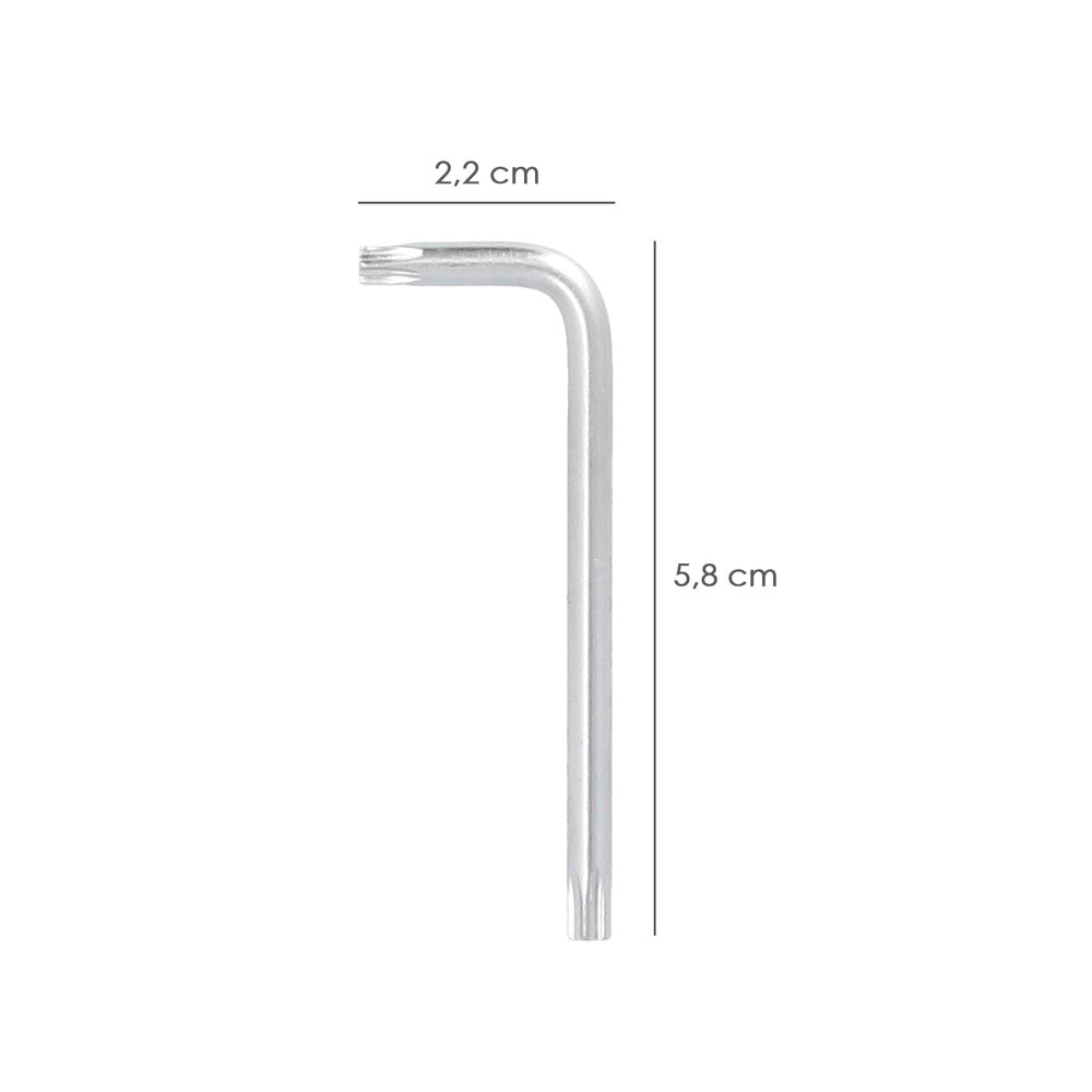 Llave torx inviolable standar acero cromo vanadio profesional t20 mm llave estrella, llave allen estrella