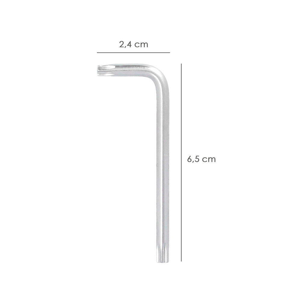Llave torx inviolable standar acero cromo vanadio profesional t25 mm llave estrella, llave allen estrella