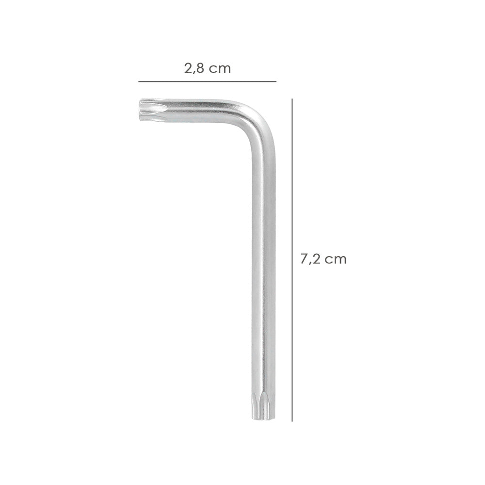 Llave torx inviolable standar acero cromo vanadio profesional t27 mm llave estrella, llave allen estrella