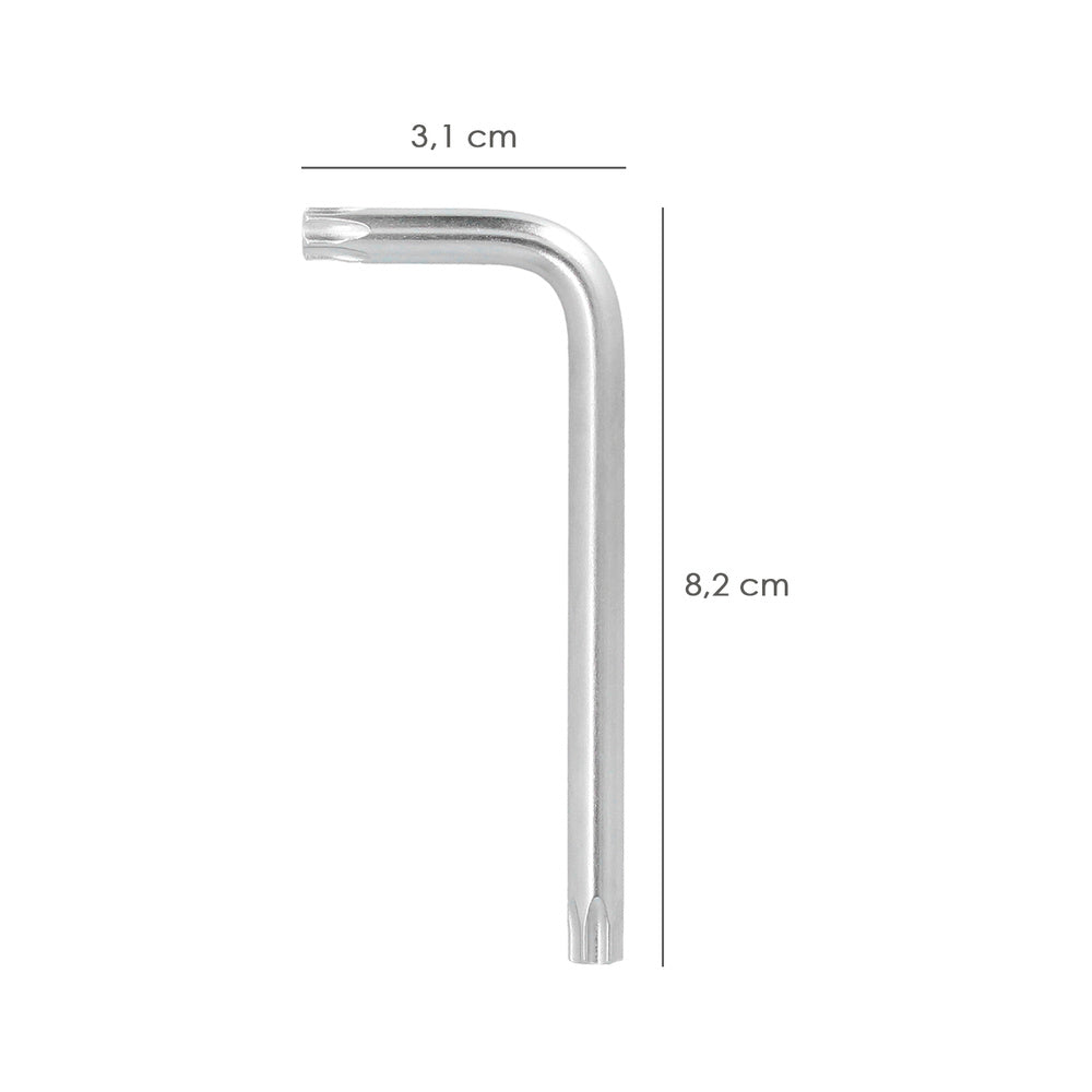 Llave torx inviolable standar acero cromo vanadio profesional t30 mm llave estrella, llave allen estrella