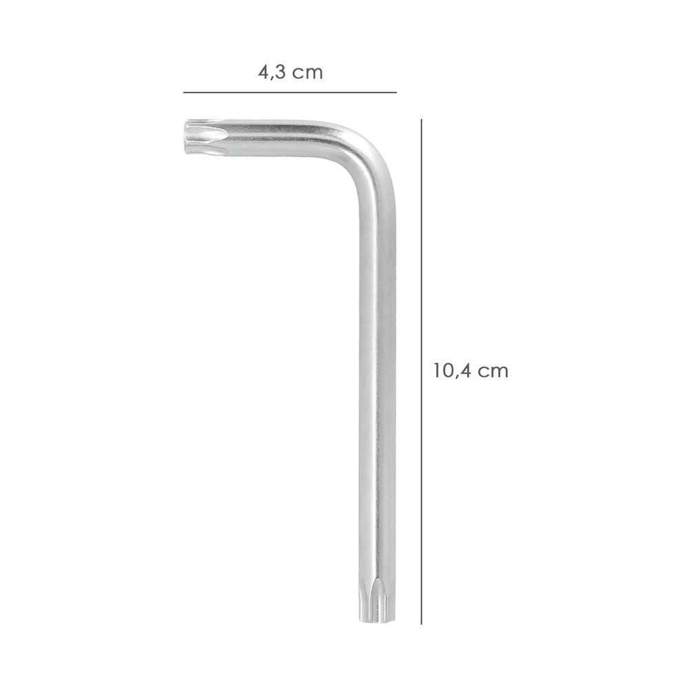Llave torx inviolable standar acero cromo vanadio profesional t45 mm llave estrella, llave allen estrella
