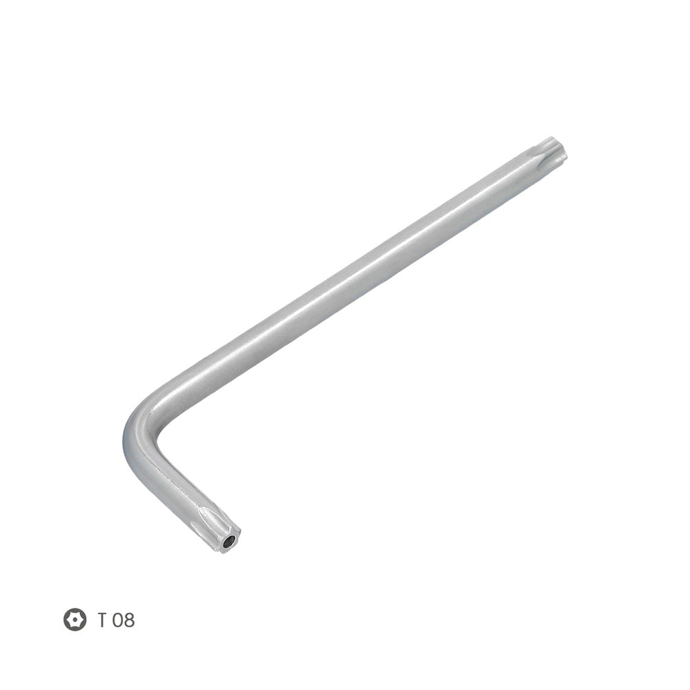 Llave torx inviolable larga acero cromo vanadio profesional t08 mm llave estrella, llave allen estrella