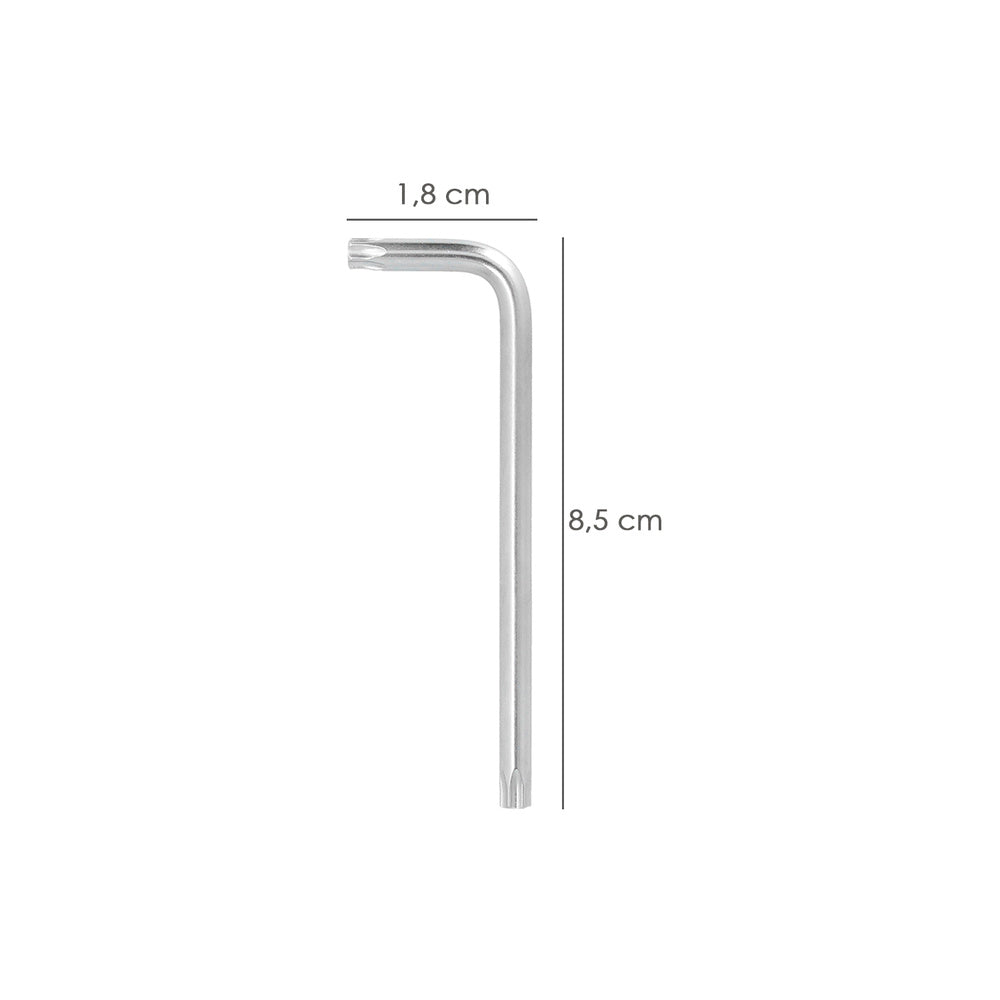 Llave torx inviolable larga acero cromo vanadio profesional t09 mm llave estrella, llave allen estrella