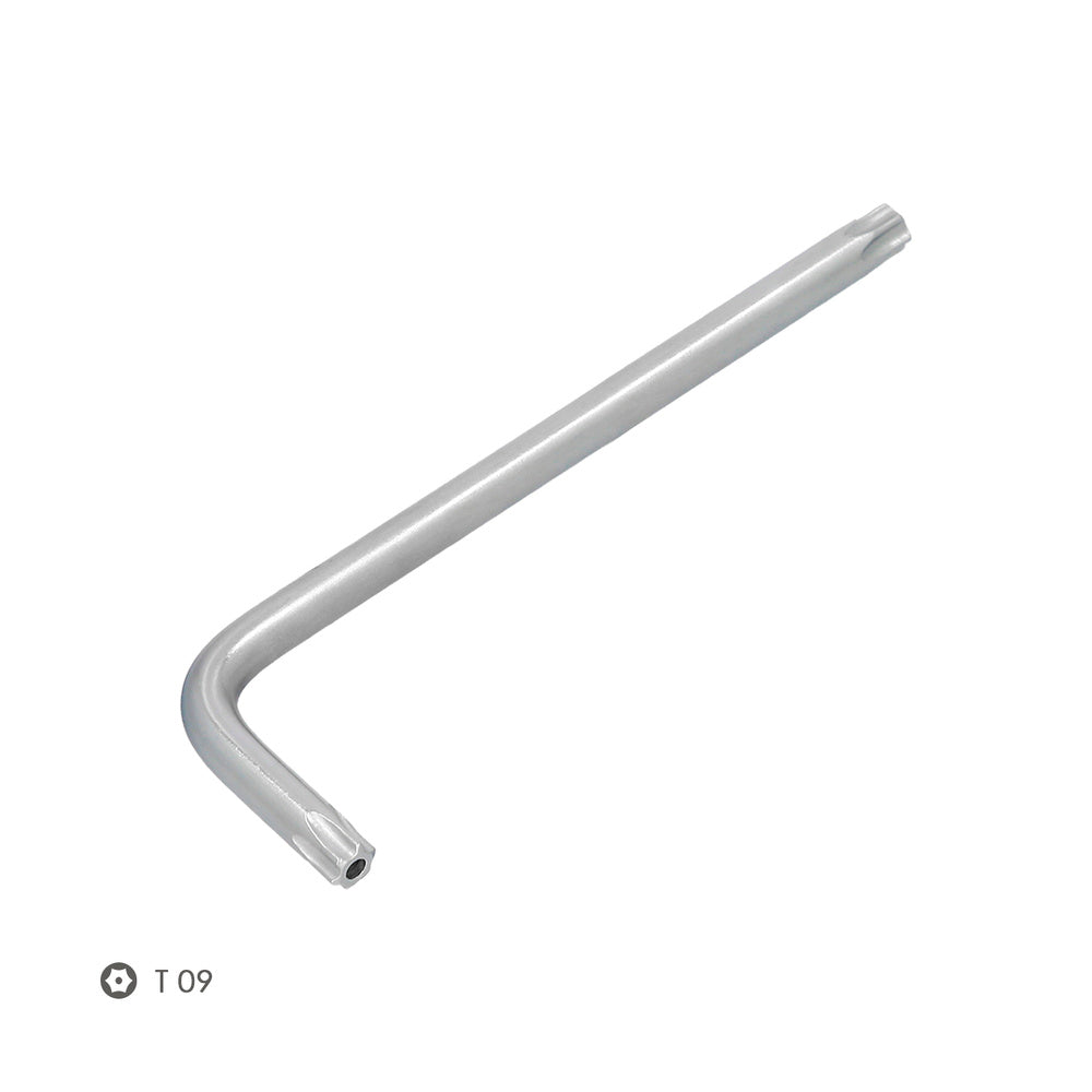 Llave torx inviolable larga acero cromo vanadio profesional t09 mm llave estrella, llave allen estrella