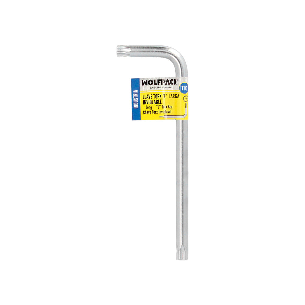 Llave torx inviolable larga acero cromo vanadio profesional t10 mm llave estrella, llave allen estrella