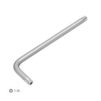 Llave torx inviolable larga acero cromo vanadio profesional t20 mm llave estrella, llave allen estrella
