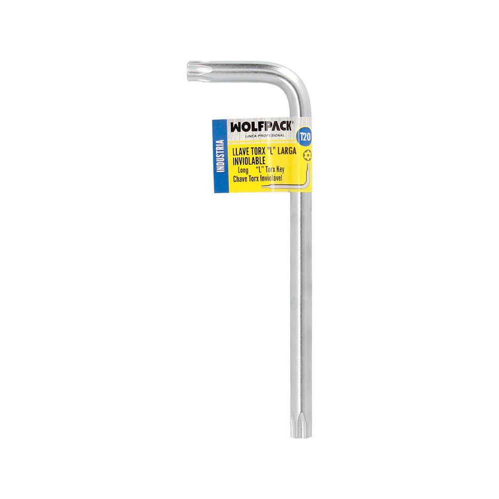 Llave torx inviolable larga acero cromo vanadio profesional t20 mm llave estrella, llave allen estrella