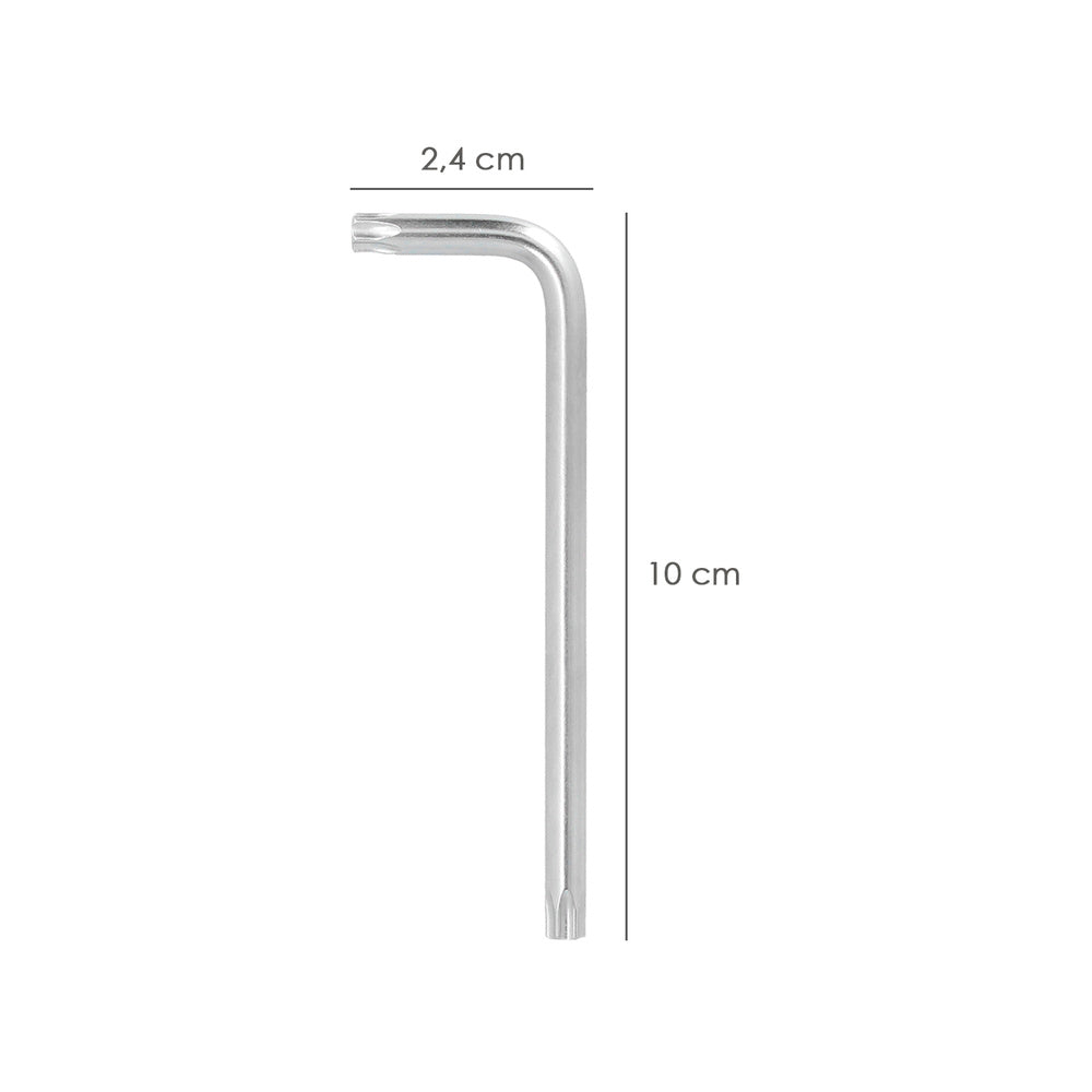 Llave torx inviolable larga acero cromo vanadio profesional t25 mm llave estrella, llave allen estrella