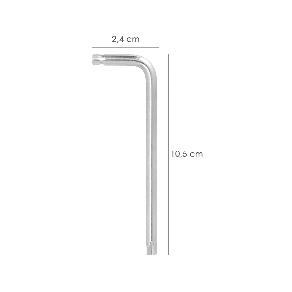 Llave torx inviolable larga acero cromo vanadio profesional t27 mm llave estrella, llave allen estrella